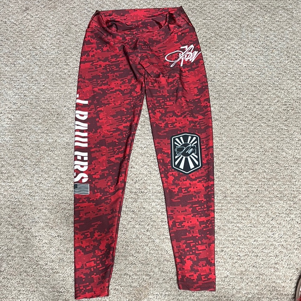 Jake Paul red camo leggings
